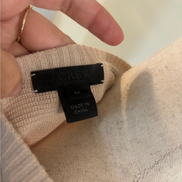 J.CREW BOHEMIAN FLORAL SLEEVE LACE SWEATER CREAM SIZE MEDIUM - Picture 5 of 7